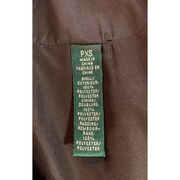 Lauren ralph lauren petite extra small xs brown jacket quilted - Picture 3 of 7